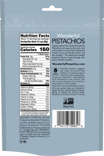 Wonderful Pistachios No Shell Roasted & Lightly Salted Perspective: back