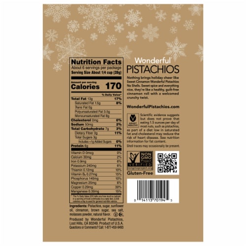 Wonderful® Sweet Cinnamon Pistachios Perspective: back