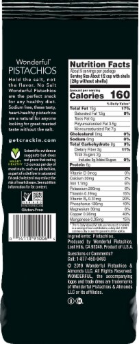 Wonderful® No Salt Pistachios Perspective: back