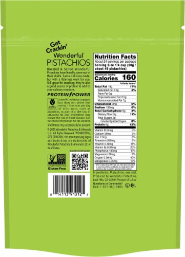 Wonderful® Pistachios No Shells Roasted & Salted Perspective: back