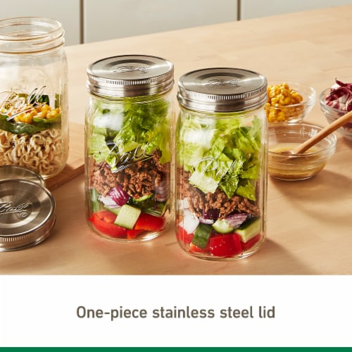 Ball® Wide Mouth Stainless Steel Lids Perspective: back