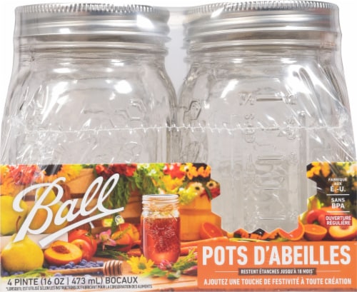 Ball® Honeybee Regular Mouth Jars Perspective: back
