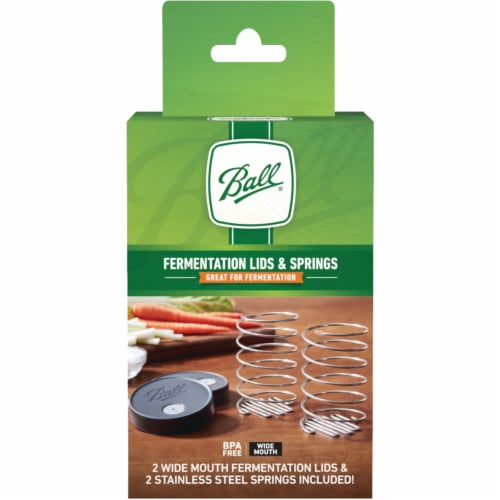 Ball® Fermentation Lids & Springs Kit Perspective: back