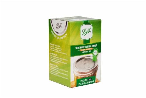 Ball® Wide Mouth Lids with Bands - Silver Perspective: back