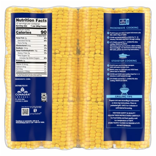 Birds Eye® Sweet Mini Corn on the Cob Perspective: back