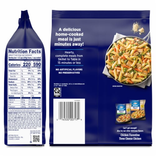 Birds Eye Voila! Alfredo Chicken Frozen Meal Perspective: back