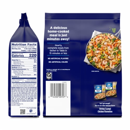 Birds Eye® Voila!® Garlic Shrimp Pasta Frozen Meal Perspective: back
