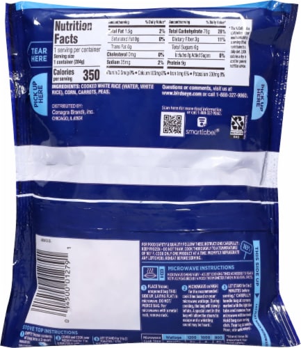 Birds Eye Steamfresh Selects Frozen Long Grain White Rice & Vegetables Perspective: back