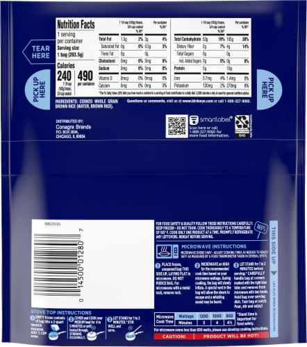 Birds Eye® Steamfresh Whole Grain Brown Rice Perspective: back