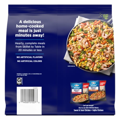 Birds Eye® Voila® Garlic Shrimp Family Size Frozen Meal Perspective: back