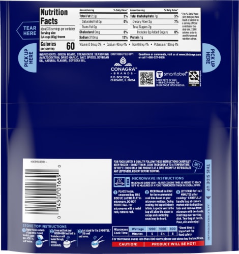 Birds Eye® Steamfresh Frozen Steakhouse Seasoned Green Beans Perspective: back