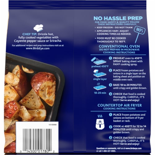 Birds Eye® Oven Roasters™ Frozen Seasoned Red Potato Wedges & Onions Perspective: back
