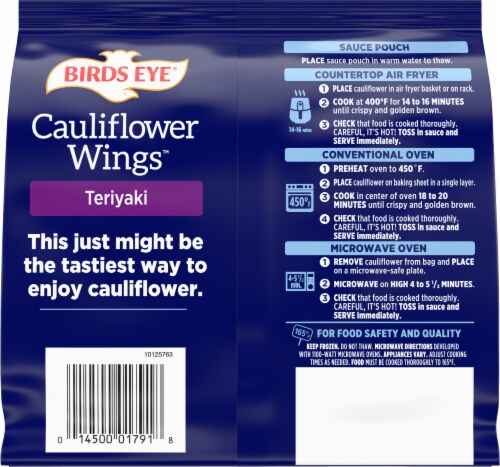 Birds Eye® Teriyaki Cauliflower Wings™ Perspective: back