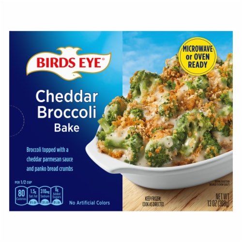Birds Eye Cheddar Broccoli Bake Frozen Vegetable Perspective: back