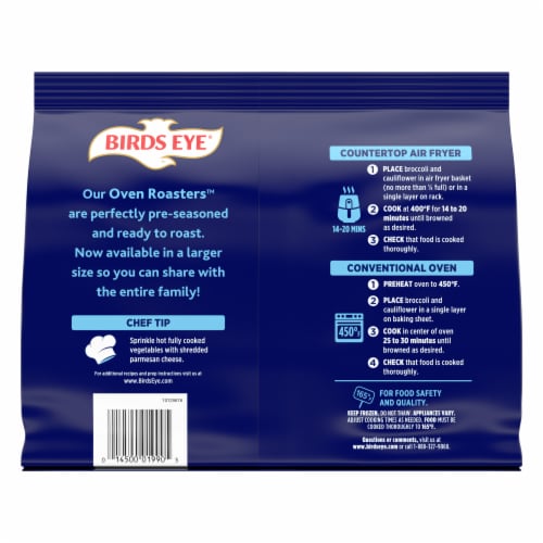 Birds Eye Oven Roasters Broccoli And Cauliflower Frozen Vegetables Perspective: back