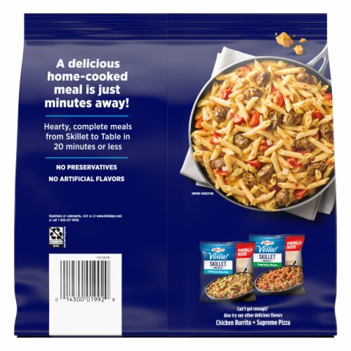 Birds Eye Voila! Cheeseburger Skillet Frozen Meal Perspective: back