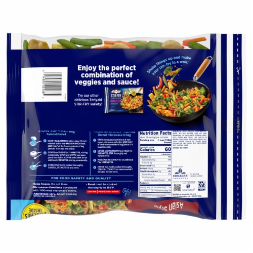 Birds Eye® Sauced Oriental Stir Fry Frozen Meal Perspective: back