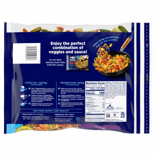 Birds Eye® Teriyaki Frozen Stir Fry Veggies and Sauce, Frozen Vegetables Perspective: back
