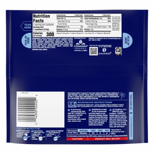 Birds Eye Steamfresh Rotini And Vegetables Frozen Side Dish Perspective: back