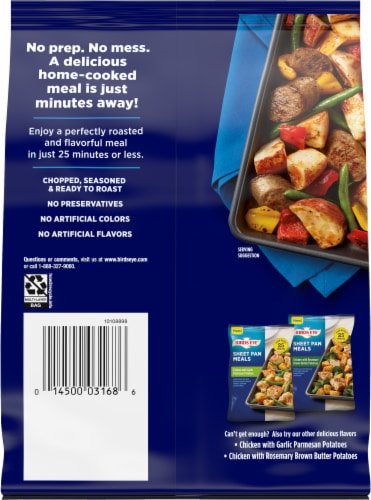 Birds Eye Sheet Pan Italian Sausage With Peppers Frozen Meal Perspective: back