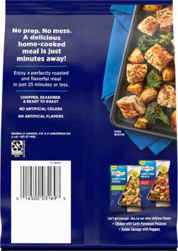 Birds Eye Sheet Pan Chicken With Rosemary Brown Butter Potatoes Frozen Meal Perspective: back