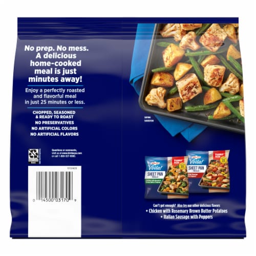 Birds Eye Sheet Pan Meals Chicken With Garlic Parmesan Seasoned Potatoes Frozen Meal Perspective: back