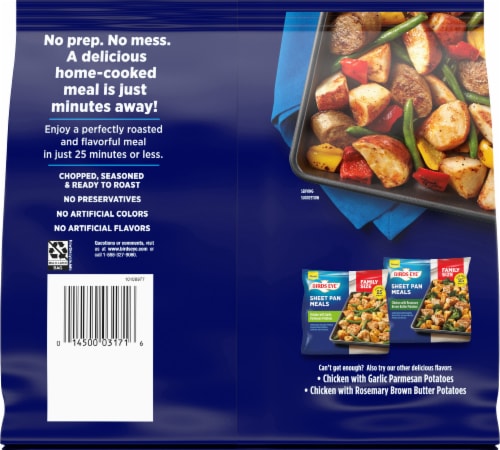 Birds Eye Italian Sausage with Peppers Sheet Pan Frozen Meal Perspective: back