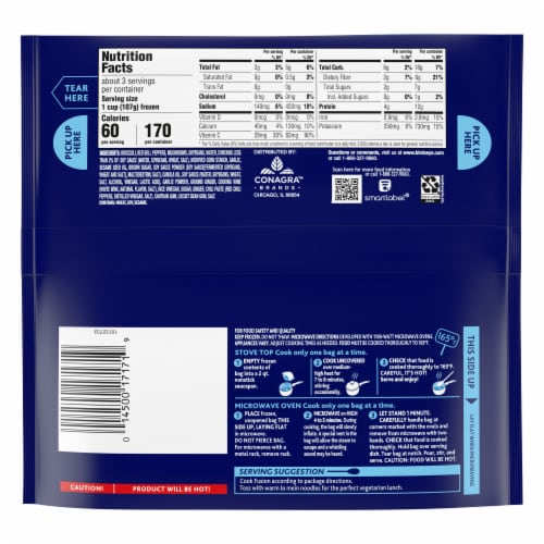 Birds Eye® Fusions Asian Mix Sesame Soy Sauce Frozen Side Dish Perspective: back