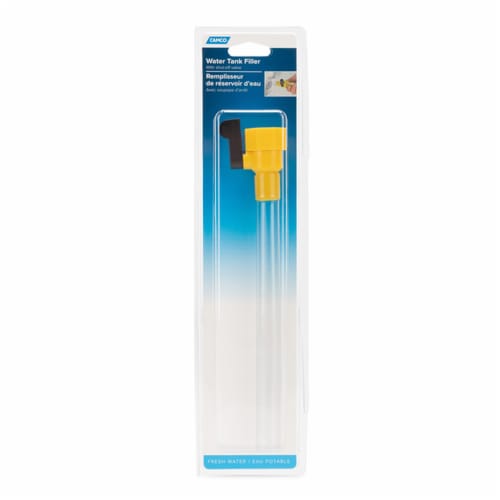 Camco 5/8 Tube Water Tank Filler with Shutoff Valve Perspective: back