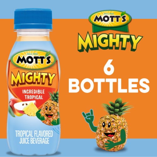 Mott's Mighty Incredible Tropical Juice Drink Perspective: back