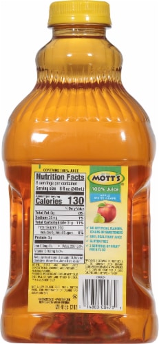 Mott's No Sugar Added Apple White Grape Juice Perspective: back