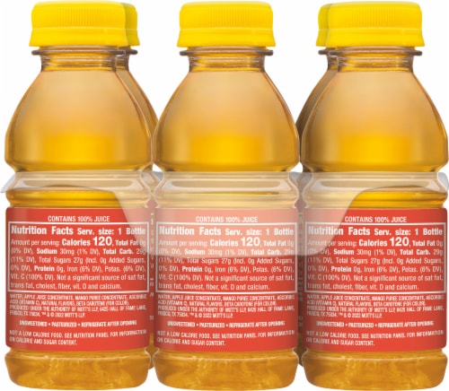 Mott's® 100% Juice Apple Mango Juice Bottles Perspective: back
