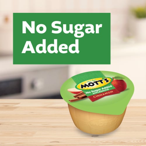 Mott's No Sugar Added Cinnamon Applesauce Perspective: back