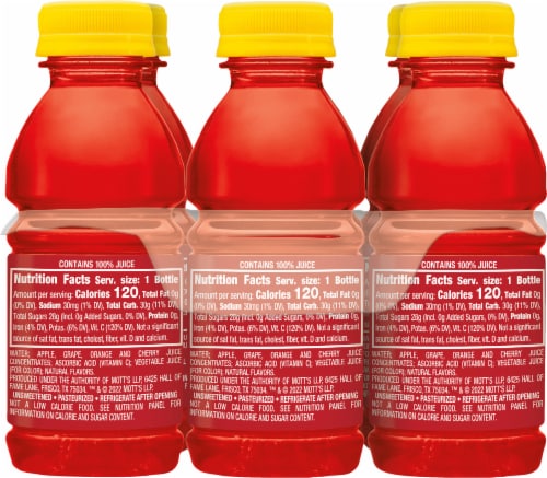 Mott's® 100% Fruit Punch Juice Bottles Perspective: back