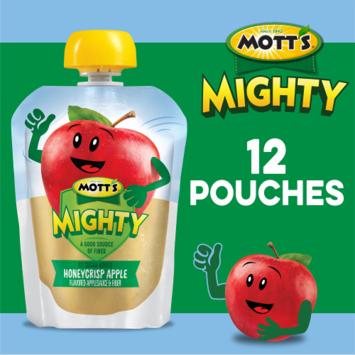 Mott's® Mighty Honeycrisp Applesauce Pouches Perspective: back