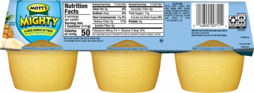 Mott's® Mighty Pineapple Banana Flavored Applesauce Perspective: back