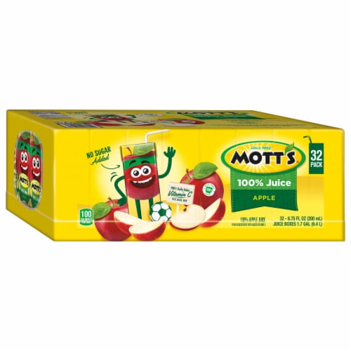 Mott's® 100% Apple Juice Boxes Perspective: back