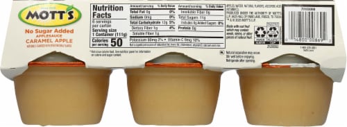 Mott's® Caramel Apple No Sugar Added Applesauce Perspective: back