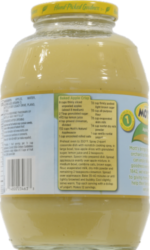 Mott's Natural Applesauce Perspective: back