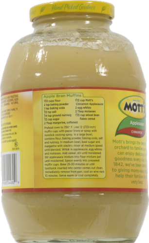 Mott's Cinnamon Applesauce Perspective: back