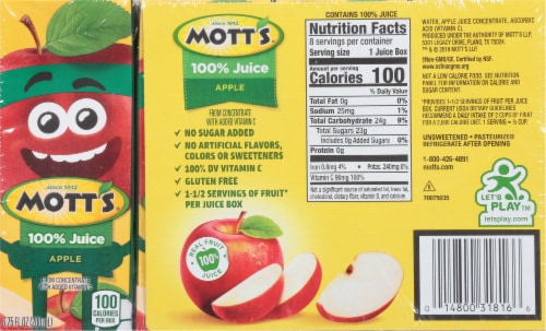 Mott's 100% Original Apple Juice Boxes