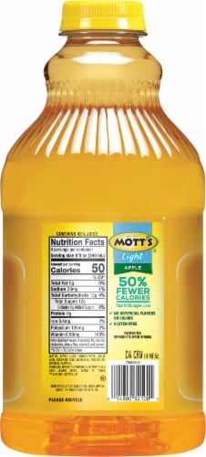 Mott's Light Apple Juice Drink Perspective: back