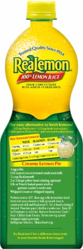 ReaLemon 100% Lemon Juice Perspective: back