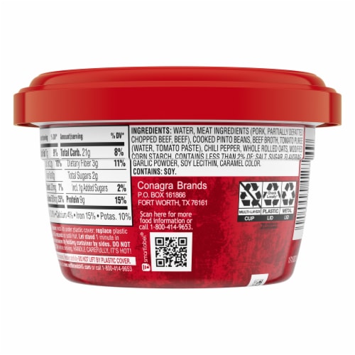 Wolf Brand Chili With Beans Microwavable Bowls Perspective: back