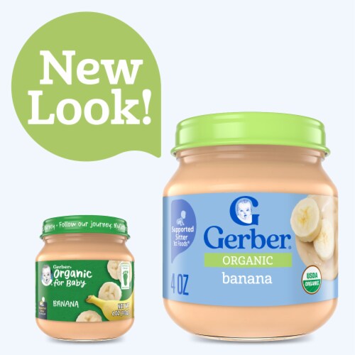 Gerber® Organic 1st Foods Banana Stage 1 Baby Food Perspective: back