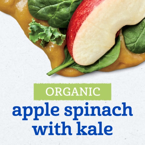 Gerber 2nd Foods Organic for Baby Baby Food Apple Spinach Kale Jar Perspective: back