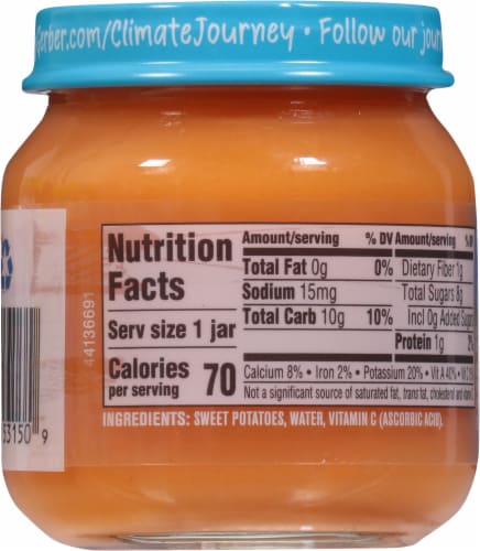 Gerber 1st Foods Natural Sweet Potato Baby Food Perspective: back