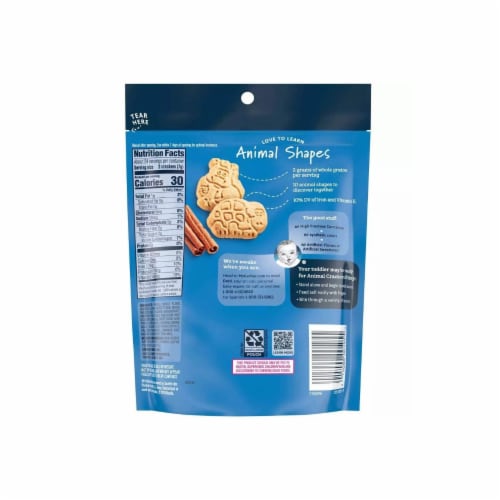 Gerber Snacks for Toddler Animal Crackers 12+ Months Cinnamon Graham - 6 oz (170 g) Perspective: back