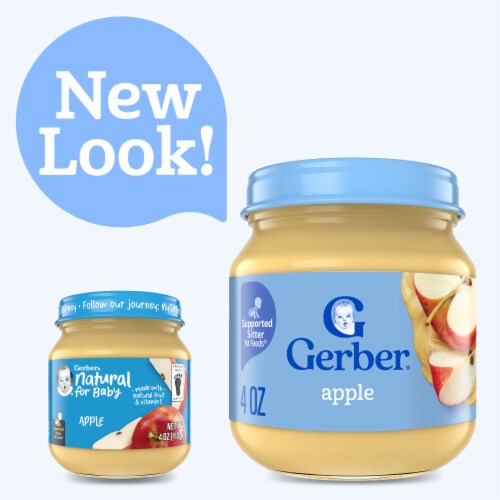 Gerber 1st Foods Natural for Baby Baby Food Apple Perspective: back