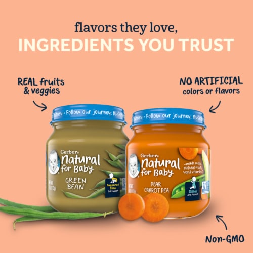 Gerber® Natural 2nd Foods Banana Blueberry Stage 2 Baby Food Perspective: back